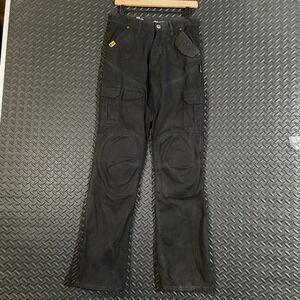 Iron Workers 10398 Black Cargo Work Pants Men's 30 Utility Double Knee Carpenter